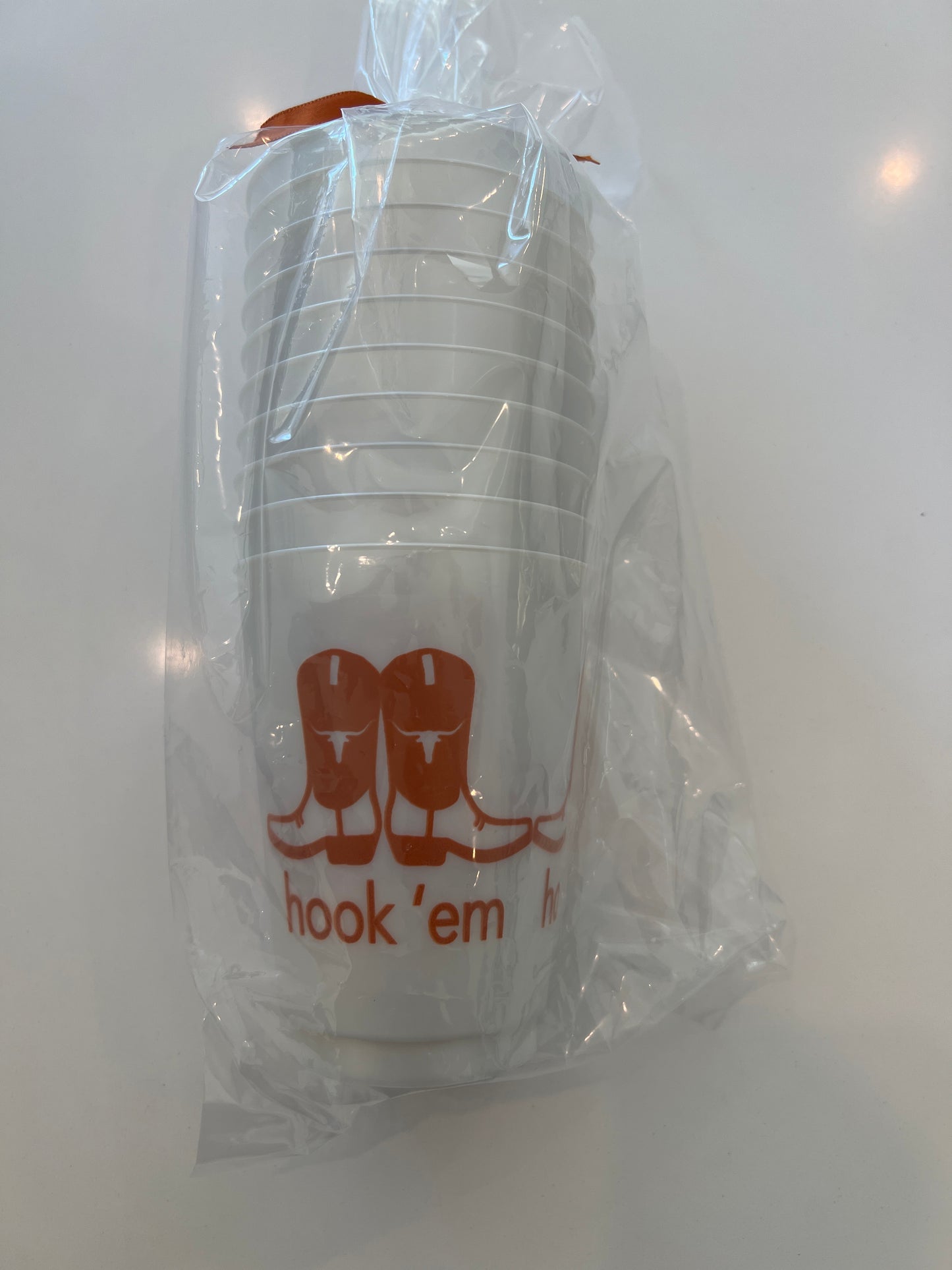 Stadium Cup - 16 oz - Longhorn Boots and Hook’em - 12 count package size