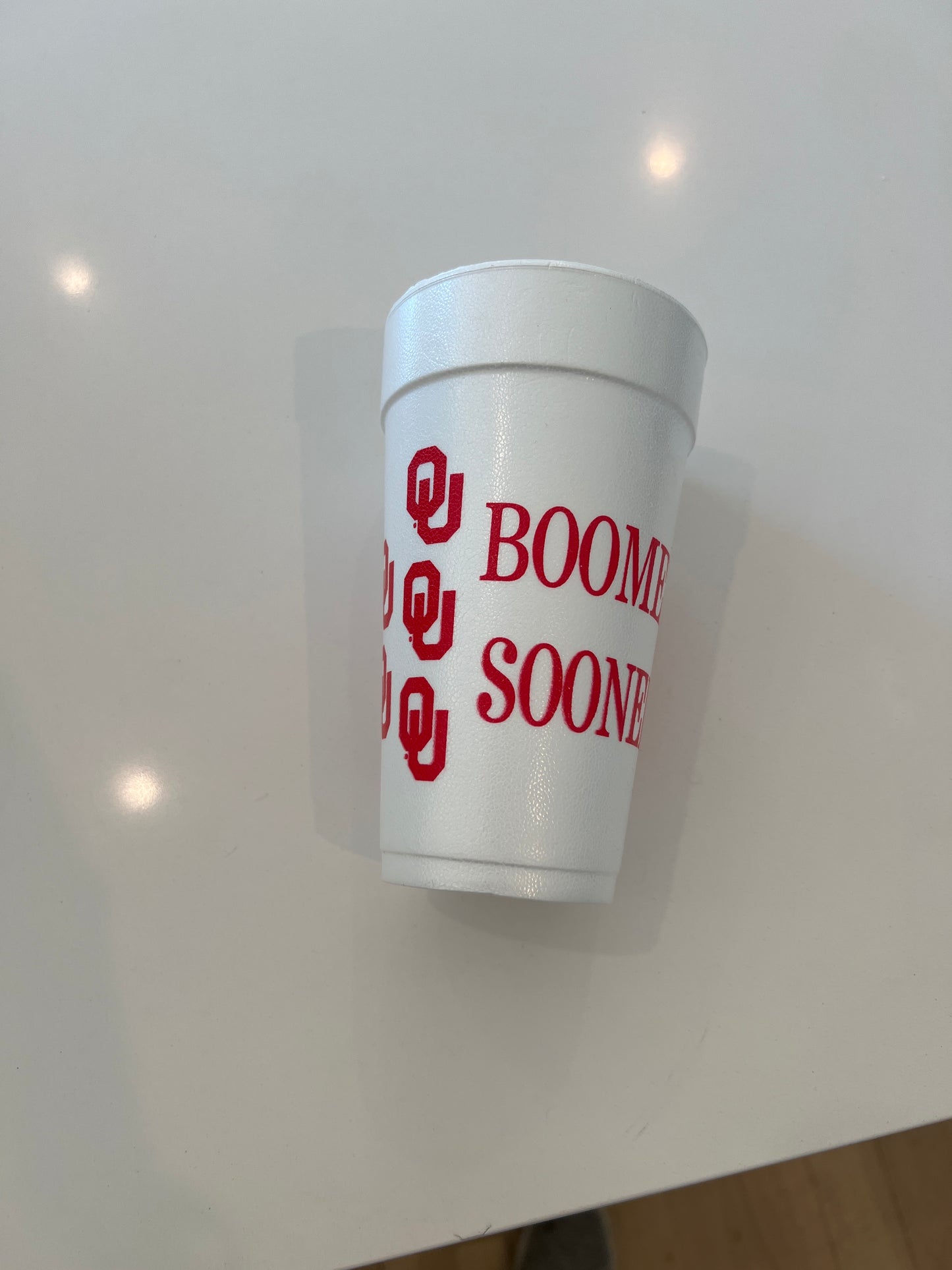 Boomer Sooner - 20 oz Styrofoam Cup - 20 count package size