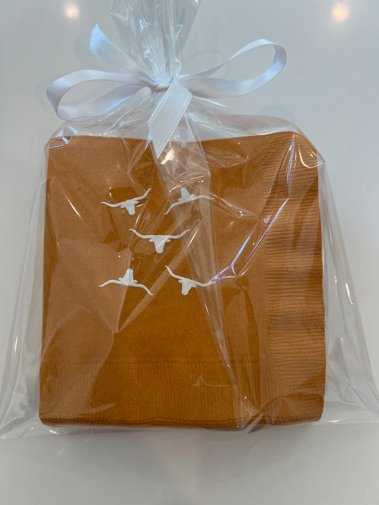 Bev Napkin - Longhorn All Over - 25 count package size