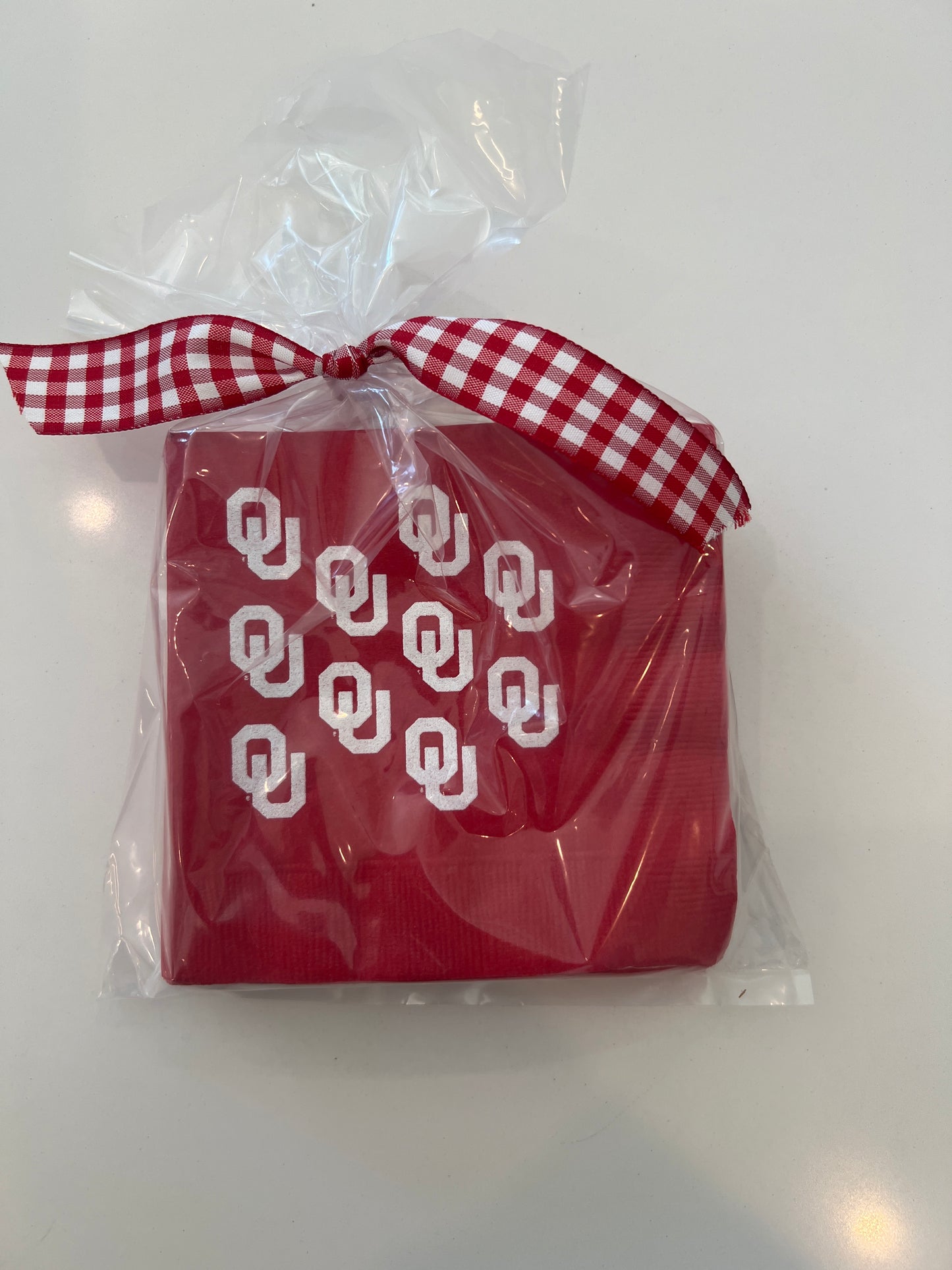 Beverage Napkin - Red OU - 25 count package size
