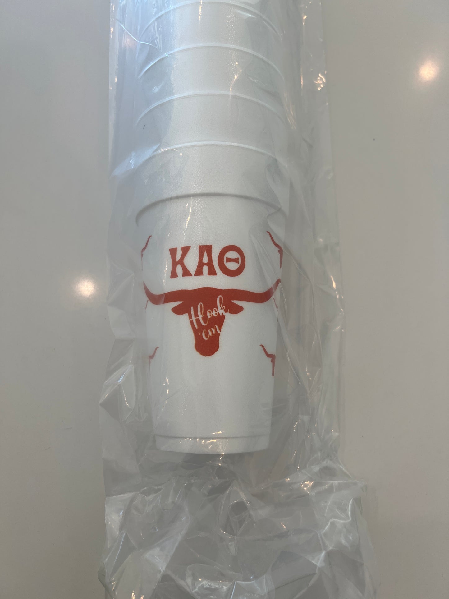 Texas Theta KAO - 20 oz Styrofoam Cup - 25 count package size