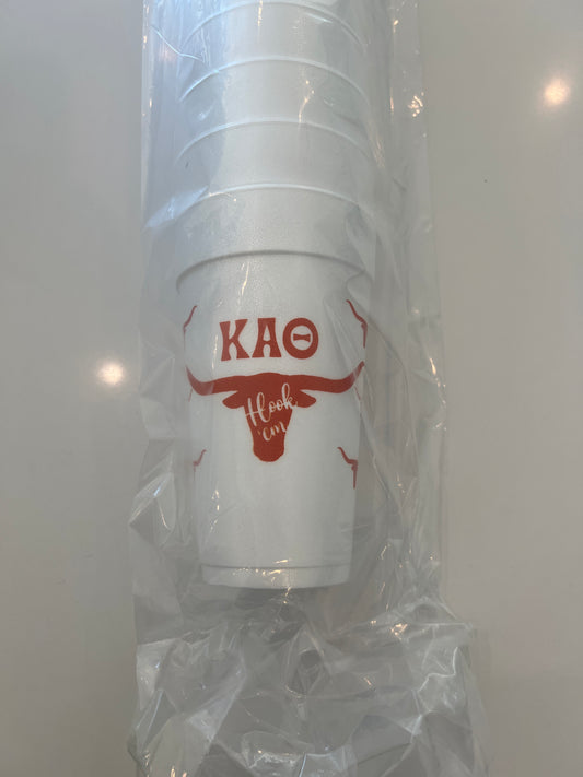Texas Theta KAO - 20 oz Styrofoam Cup - 25 count package size